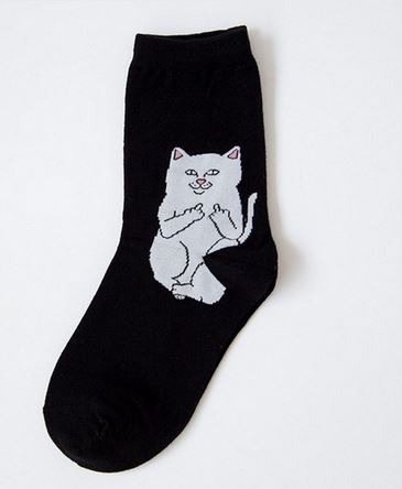 Cat Fingers Socks Black Socks
